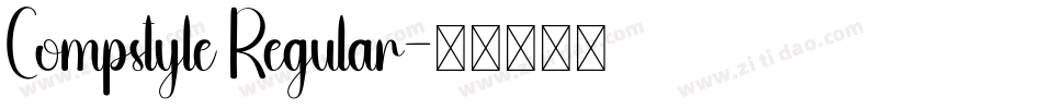 Compstyle Regular字体转换